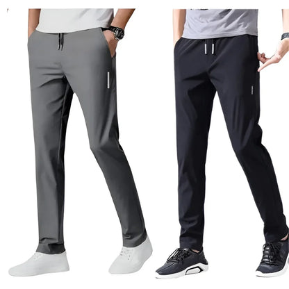 Premium Men's High-Stretch Lycra Pants Black & Grey · Buy 2 Get 1 Free Combo
