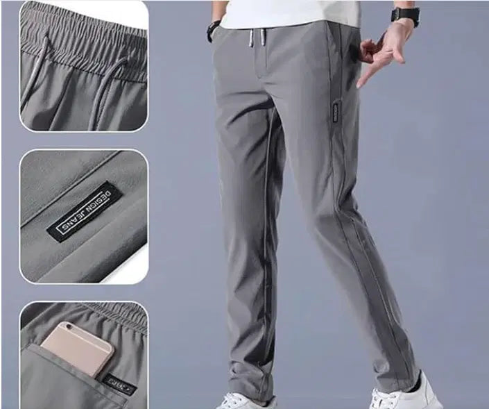 Premium Men's High-Stretch Lycra Pants Black & Grey · Buy 2 Get 1 Free Combo
