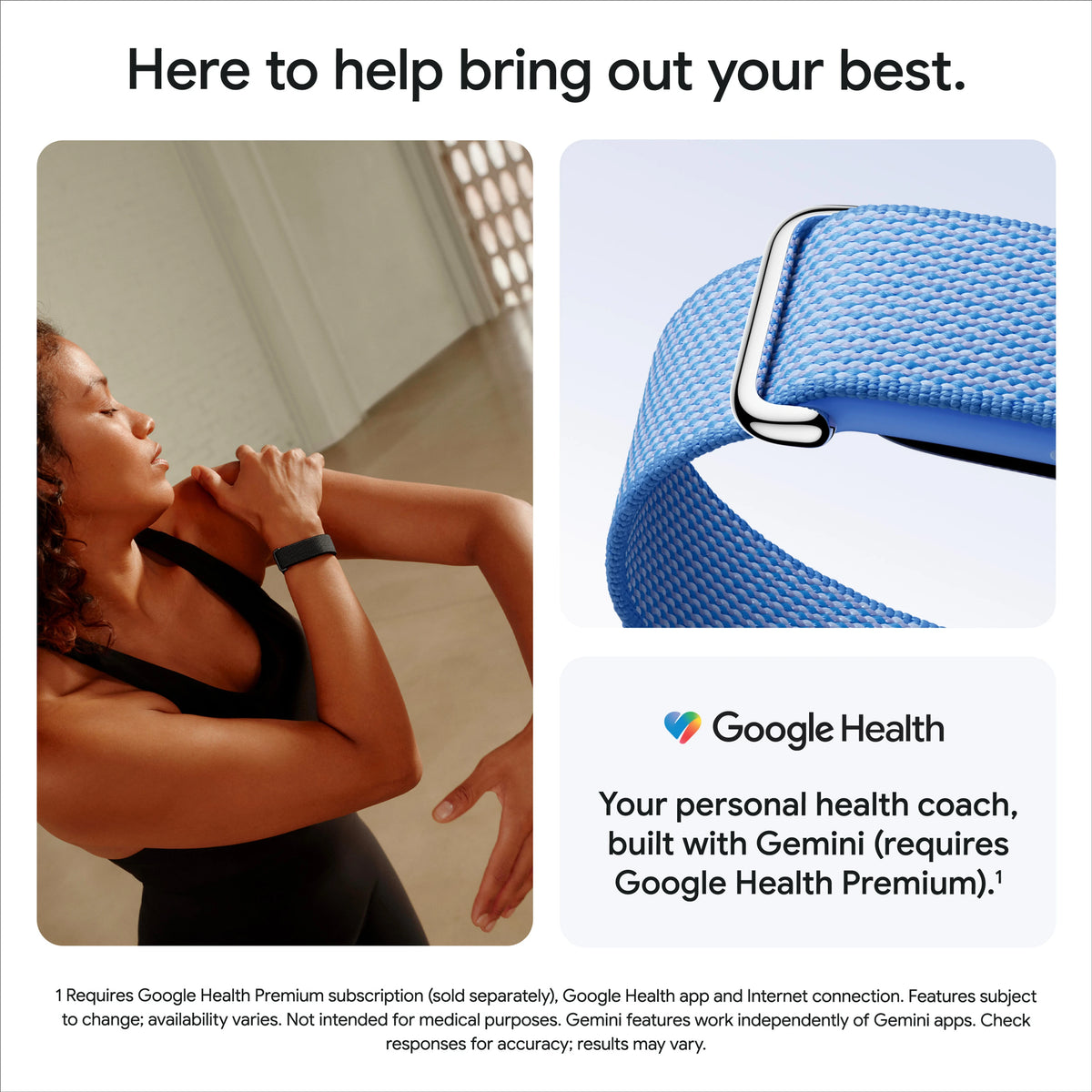 Google Fitbit Air (Obsidian Strap, Size : Free Size)