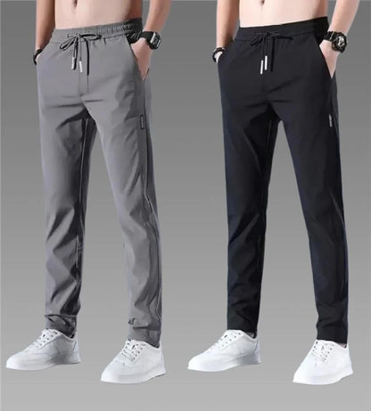 Premium Men's High-Stretch Lycra Pants Black & Grey · Buy 2 Get 1 Free Combo